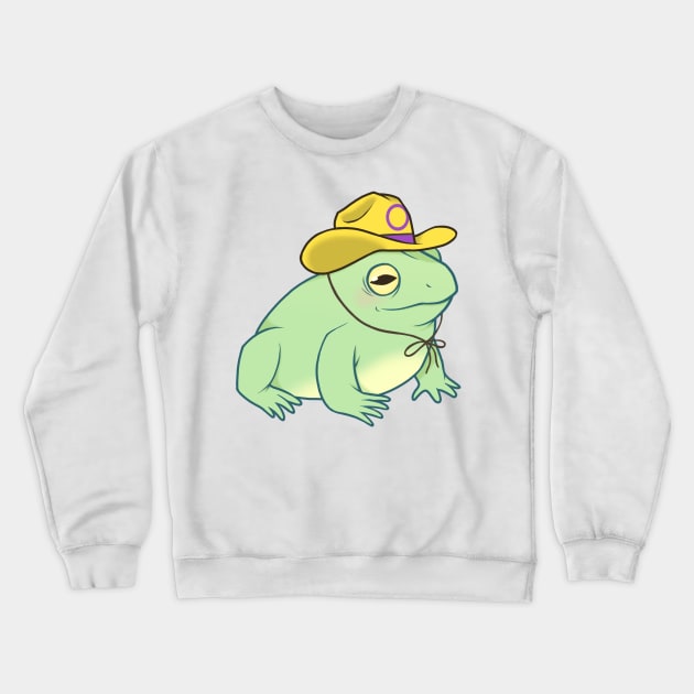 Intersex Pride Cowboy Frog Crewneck Sweatshirt by saltuurn